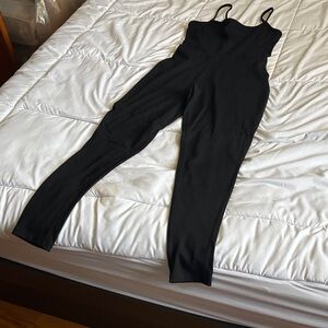 Garage Black Sleeveless Jumpsuit with Slim Straps